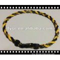 customized design braided titanium baseball necklace